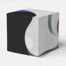 Caixinha De Lembrancinhas Abaixo do Azul: Cinza Abstrato, Preto e Azul