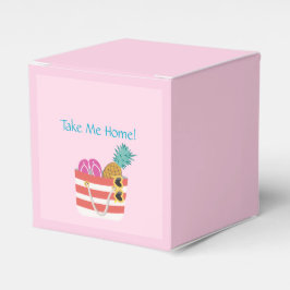 Caixinha De Lembrancinhas Abastecimentos de praia cor-de-rosa