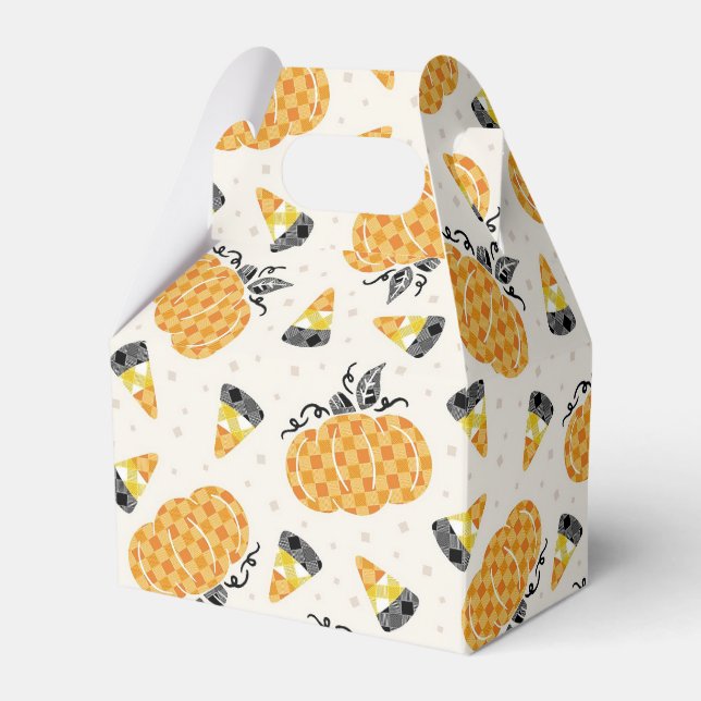 Caixinha De Lembrancinhas abóboras e milho doce (Frente)