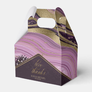 Caixinha De Lembrancinhas Abstrato Agate Wedding Mauve V2 ID827
