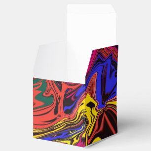 Caixinha De Lembrancinhas Abstrato Colorida Twirly / Empurrada /