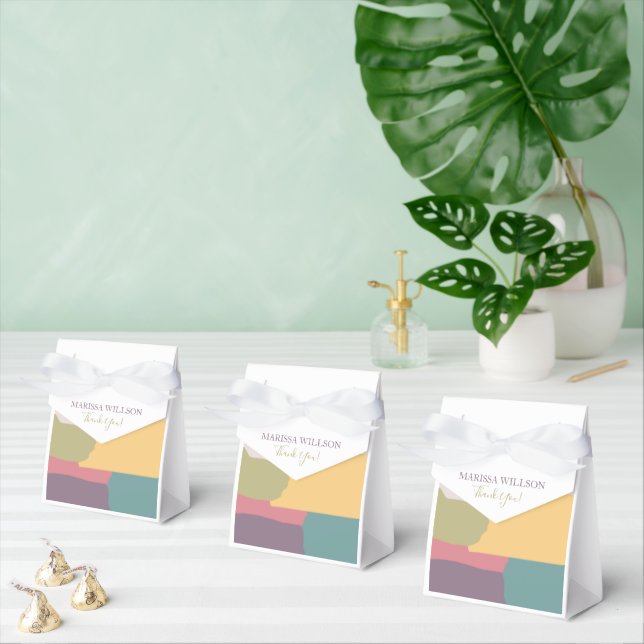 Caixinha De Lembrancinhas Abstrato Creamy Summer Colors Splash Obrigado (Múltiplo)