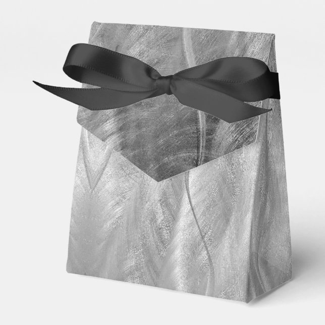 Caixinha De Lembrancinhas Abstrato de Silver Metal (Frente)