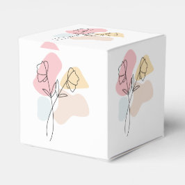 Caixinha De Lembrancinhas Abstrato Pastel Floral