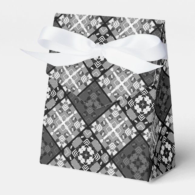 Caixinha De Lembrancinhas Abstrato quadrados geometri sem costura com verifi (Frente)