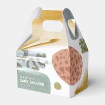 Abstrato Watercolor Animal Paint Chá de fraldas