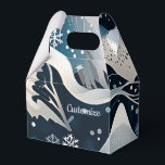 Caixinha De Lembrancinhas Abstrato Winter Wonderland Gable<br><div class="desc">*Personalize com seu texto.</div>