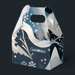 Caixinha De Lembrancinhas Abstrato Winter Wonderland Gable<br><div class="desc">*Personalize com seu texto.</div>