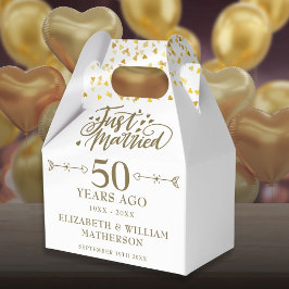 Caixinha De Lembrancinhas Acaba de Casar 50º Aniversário de Bodas de Ouro