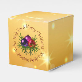 Caixinha De Lembrancinhas Adicionar Nome Correspondente ao Natal no Dourado 