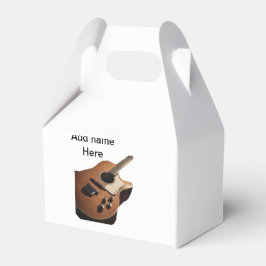 Caixinha De Lembrancinhas Adicione o nome do texto guitarra acústica castanh
