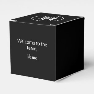 Caixinha De Lembrancinhas Adicione seu logotipo e nome (preto e branco)