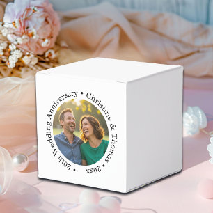 Caixinha De Lembrancinhas Adicione Sua Própria Foto de Casal 20º Aniversário