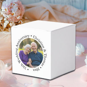 Caixinha De Lembrancinhas Adicione Sua Própria Foto de Casal 75º Aniversário