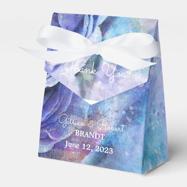 Caixinha De Lembrancinhas Adorável Rosa de Aquarela (Frente)