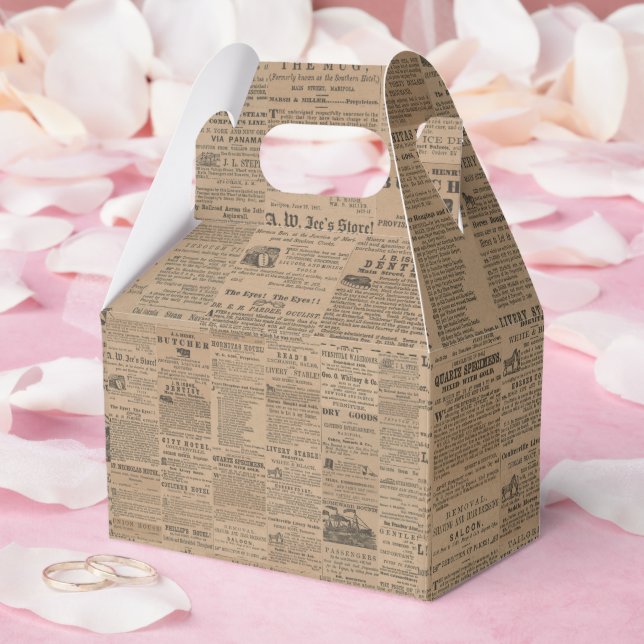 Caixinha De Lembrancinhas Ads of the Past, NY 1856 Favor Box (Casamento)