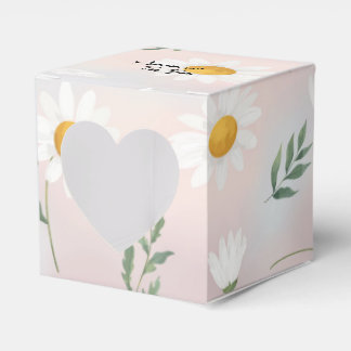 Caixinha De Lembrancinhas Aesthetic Daisy Flowers Pattern Favor Box