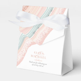 Caixinha De Lembrancinhas Agate Geode Glitter Wedding Rosa Dourado ID647