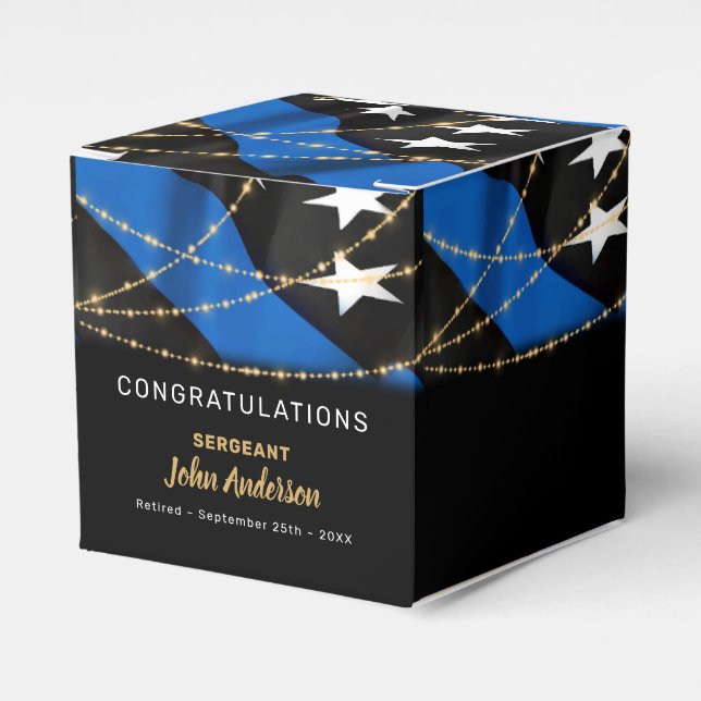 Caixinha De Lembrancinhas Agente Policial Reposiciona Festa de Linha Azul Fi (Frente)