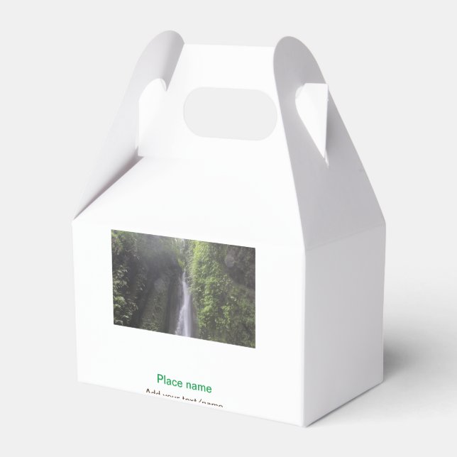 Caixinha De Lembrancinhas água oceano praia foto adicionar nome texto local  (Frente)