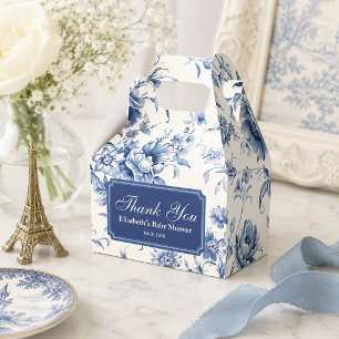 Caixinha De Lembrancinhas Algo Azul Floral Toile Francês Chinoiserie