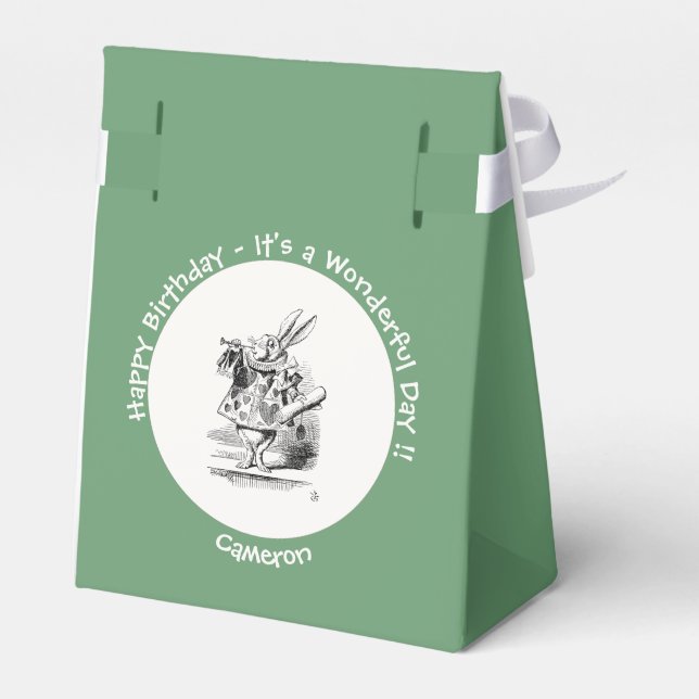 Caixinha De Lembrancinhas Alice no País das Maravilhas do Coelho Branco (Verso)