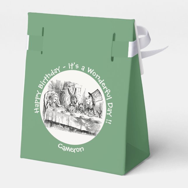 Caixinha De Lembrancinhas Alice no Partido das Maravilhas - Festa do Chá de  (Verso)