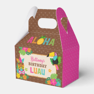 Caixinha De Lembrancinhas Aloha Luau Havaiano — Aniversário Tropical