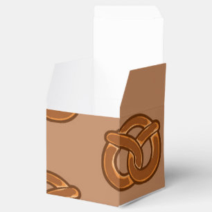 Caixinha De Lembrancinhas Amantes de Pretzels Salgados Forma de Laço de Comi