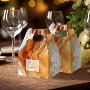 Caixinha De Lembrancinhas Amber Brandy Abstrato Ink Wedding ID1089