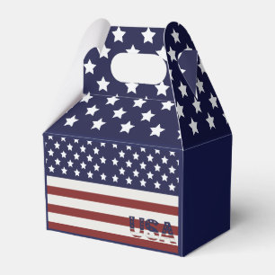 Caixinha De Lembrancinhas American Flag American USA Pattern