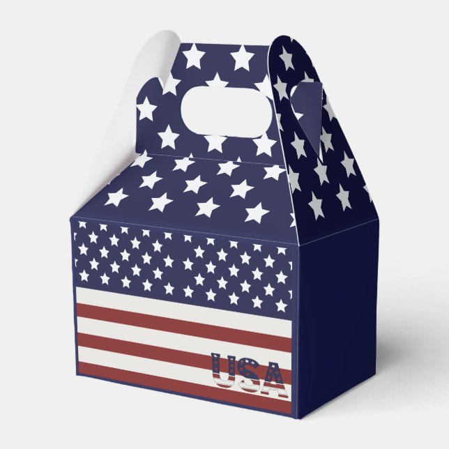 Caixinha De Lembrancinhas American Flag American USA Pattern (Frente)