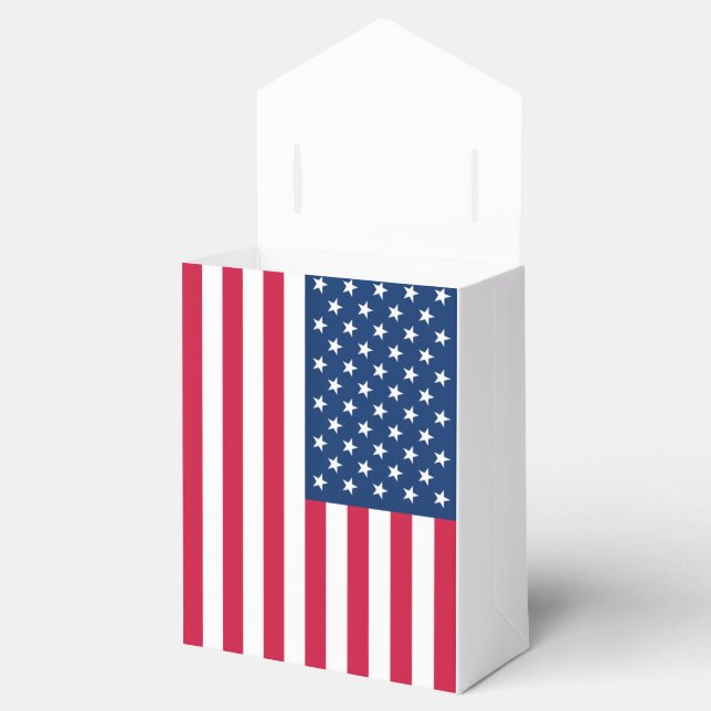 Caixinha De Lembrancinhas American Flag Favor Box Gift EUA (Aberto)