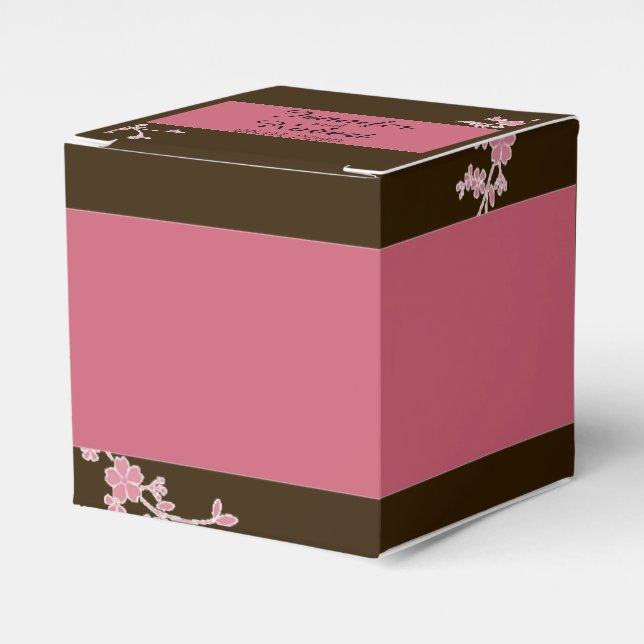 Caixinha De Lembrancinhas Amor em Bloom Cherry Blossoms Casamento Favor Box (Frente)