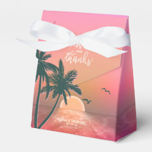 Caixinha De Lembrancinhas Amor tropical do nascer do sol da ilha e obrigados
