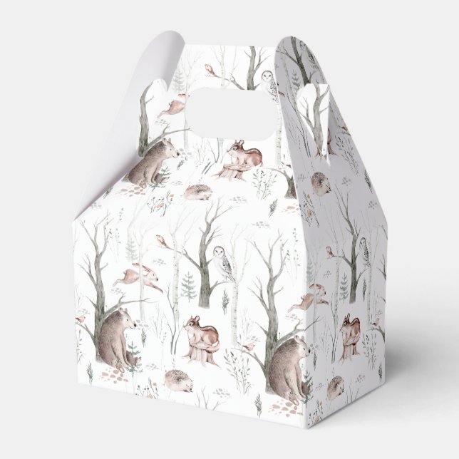 Caixinha De Lembrancinhas Animais Florestais (Frente)