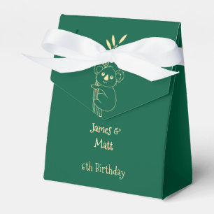 Caixinha De Lembrancinhas Animais Verdes Australianos Geminam 6 Birthday