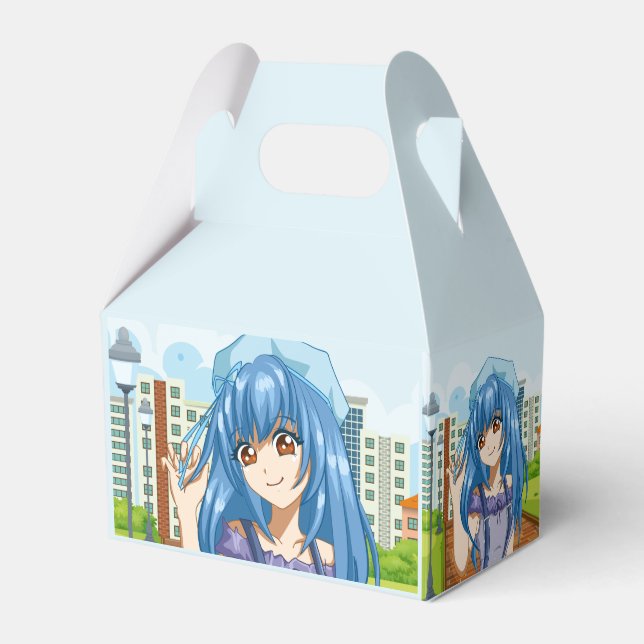CAIXINHA DE LEMBRANCINHAS ANIME GIRL (Frente)