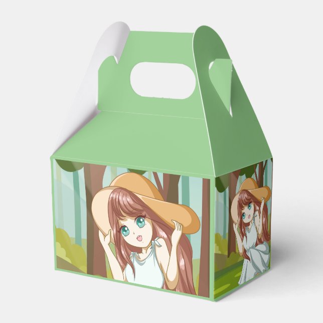 CAIXINHA DE LEMBRANCINHAS ANIME GIRL (Frente)
