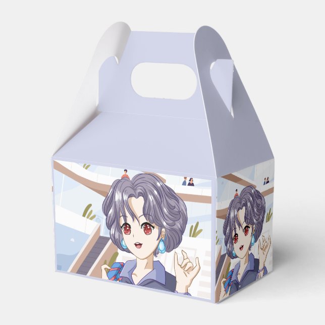 CAIXINHA DE LEMBRANCINHAS ANIME GIRL (Frente)