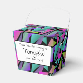 Caixinha De Lembrancinhas Aniversário adolescente dos anos 80 e 90 Neon Geme