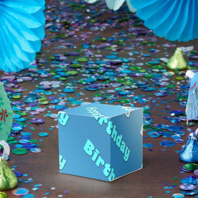 Caixinha De Lembrancinhas Aniversário (azul claro) (Festa)