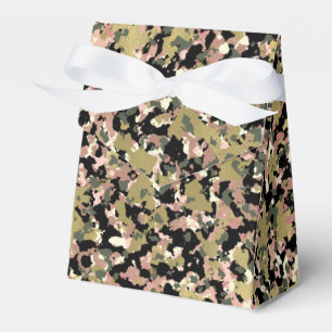 Caixinha De Lembrancinhas Aniversário Camuflado Rosa Verde Dourado Preto Fes