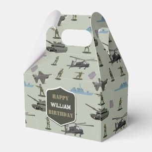 Caixinha De Lembrancinhas Aniversário Camuflagem Verde Exército Militar Camo