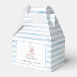 Caixinha De Lembrancinhas Aniversário da Faixa Azul do Urso do Marinheiro