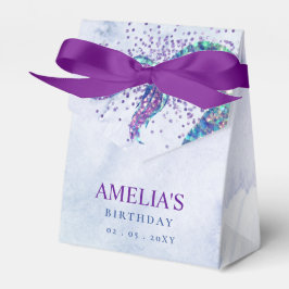 Caixinha De Lembrancinhas Aniversário da Sereia da Sereia Rosa Púrpura