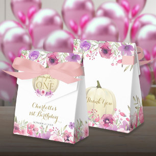 Caixinha De Lembrancinhas Aniversário de 1 ano de Meninas Pequena Abóbora Ro