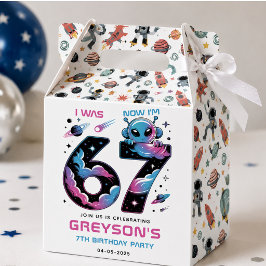 Caixinha De Lembrancinhas Aniversário de 7 anos do Cute Space | Seis e Sete