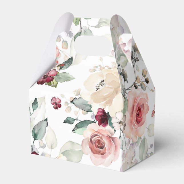 Caixinha De Lembrancinhas Aniversário de 7 de flor selvagem (Frente)