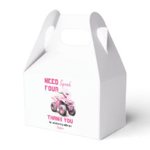 Aniversário de bicicleta ATV rosa editável